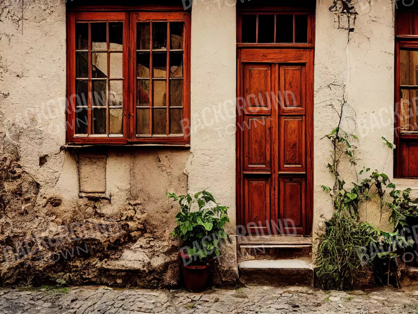 Cozy Street 7’X5’ Ultracloth (84 X 60 Inch) Backdrop