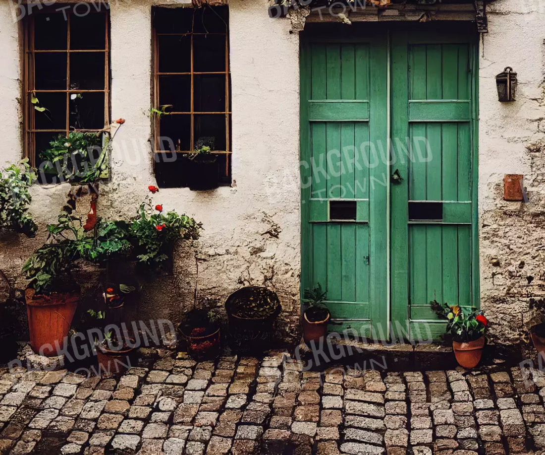 Green Urban Grunge Backdrop for Photography