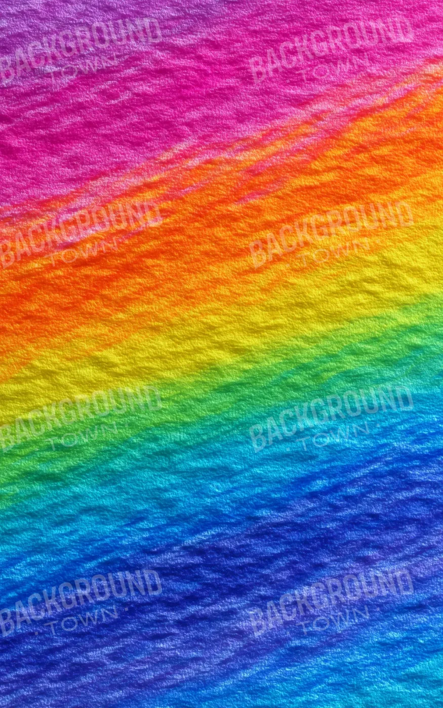 Crayon Rainbow 5’x8’ UltraCloth (60 x 96 inch) Backdrop