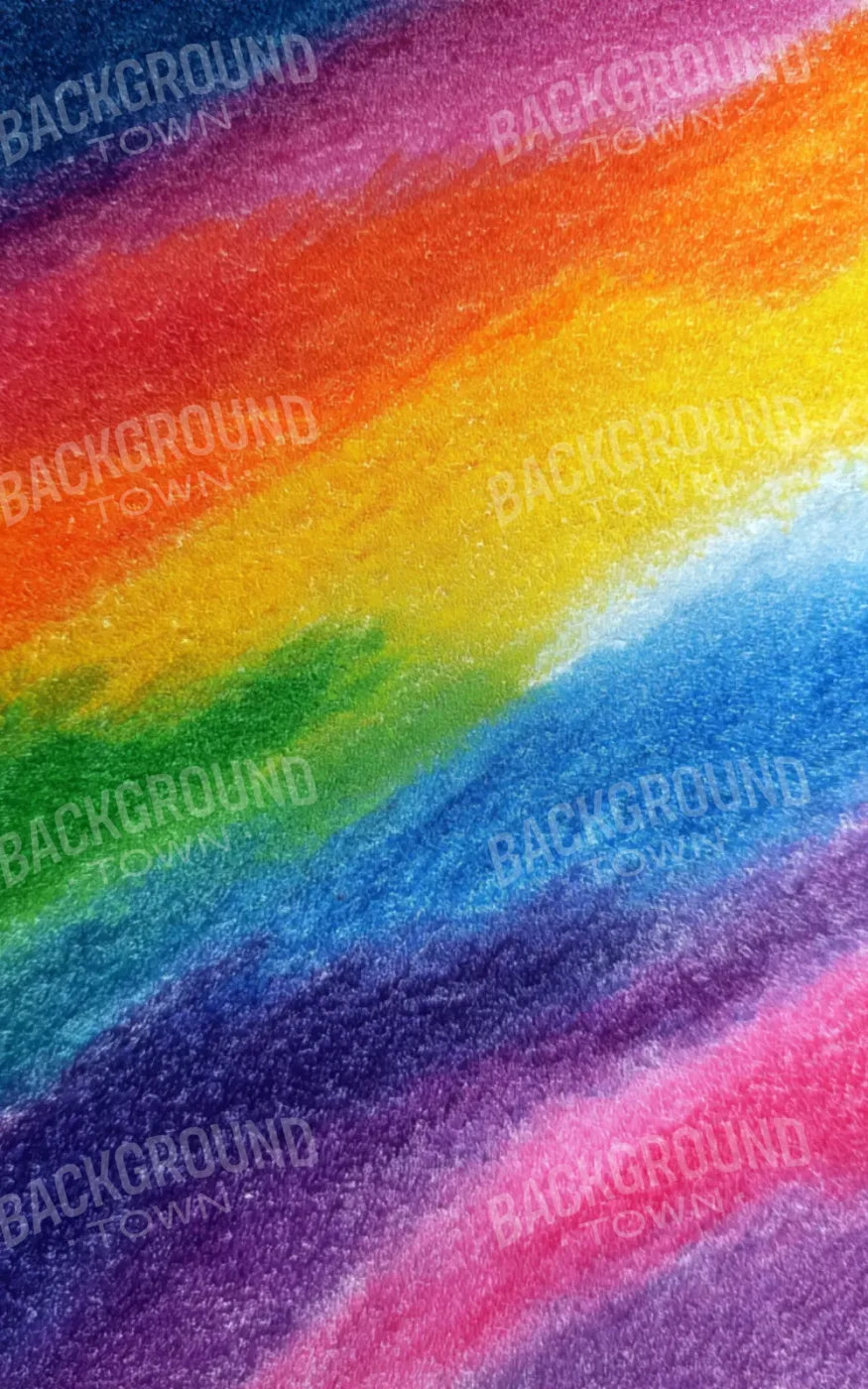 Crayon Waves 5’x8’ UltraCloth (60 x 96 inch) Backdrop