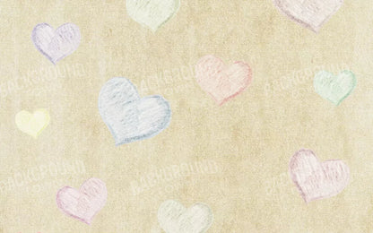 Cream Of Hearts 14X9 Ultracloth ( 168 X 108 Inch ) Backdrop