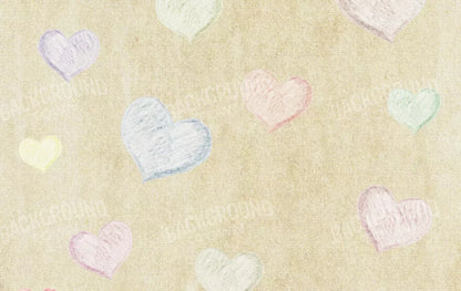 Cream Of Hearts 16X10 Ultracloth ( 192 X 120 Inch ) Backdrop