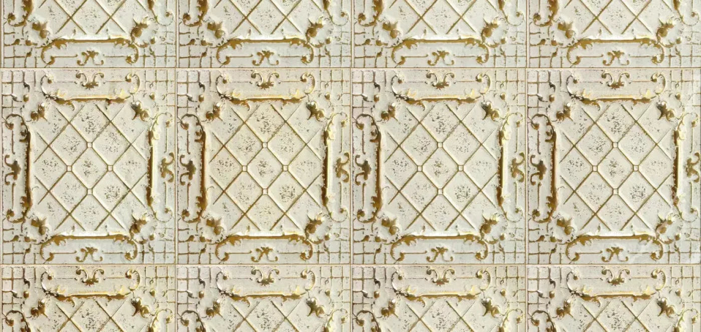 Cream Tiles 16X8 Ultracloth ( 192 X 96 Inch ) Backdrop