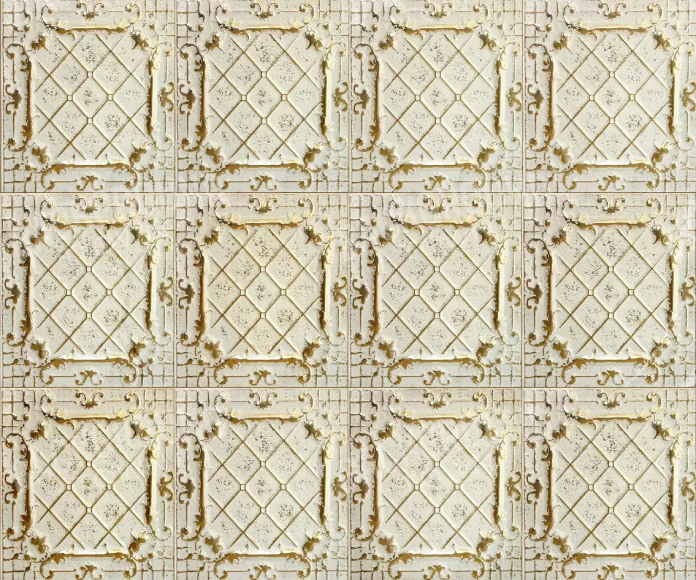 Cream Tiles 5X42 Fleece ( 60 X 50 Inch ) Backdrop