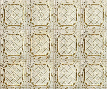 Cream Tiles 5X42 Fleece ( 60 X 50 Inch ) Backdrop