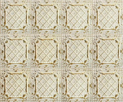 Cream Tiles 5X42 Fleece ( 60 X 50 Inch ) Backdrop