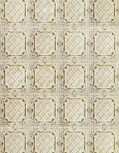 Cream Tiles 6X8 Fleece ( 72 X 96 Inch ) Backdrop
