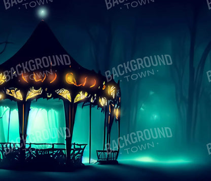 Creepy Carousel In Green H 12X10 Ultracloth ( 144 X 120 Inch ) Backdrop