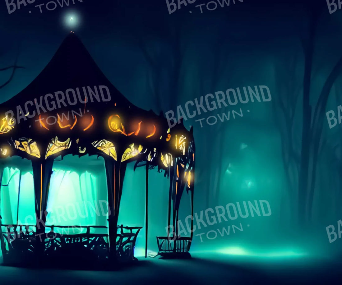 Green Halloween Backdrop for Photography