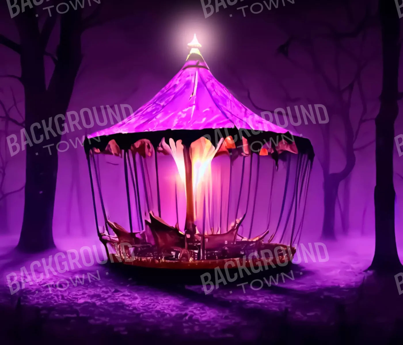 Creepy Carousel In Fuchsia H 12X10 Ultracloth ( 144 X 120 Inch ) Backdrop