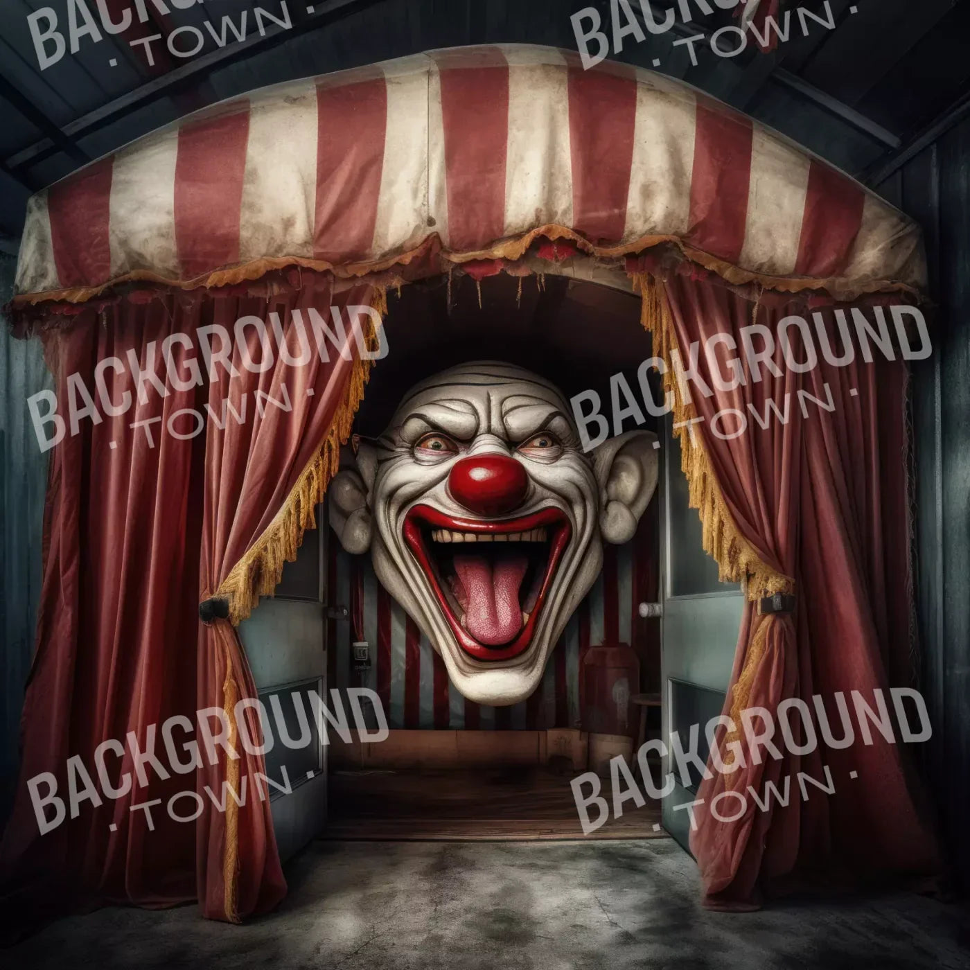 Circus Fright 8X8 Fleece ( 96 X Inch ) Backdrop