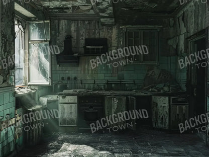 Creepy Decaying House 6’8x5’ Fleece (80 x 60 inch) Backdrop