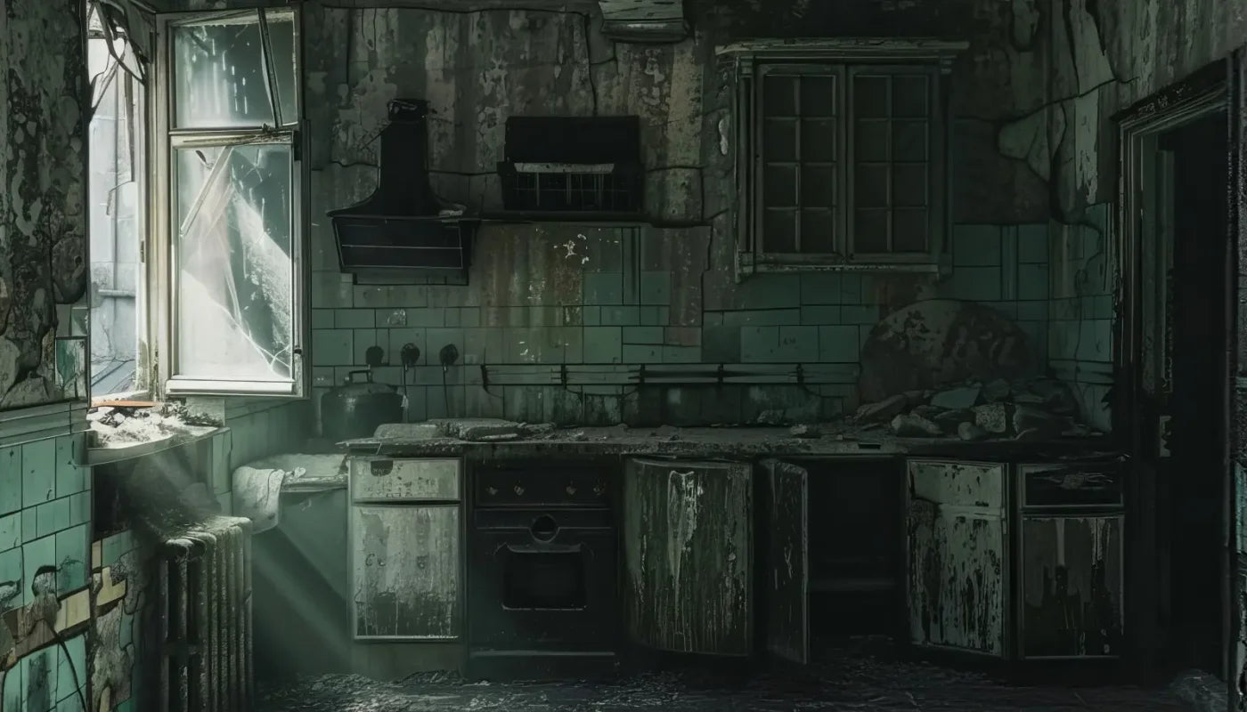 Creepy Decaying House Backdrop