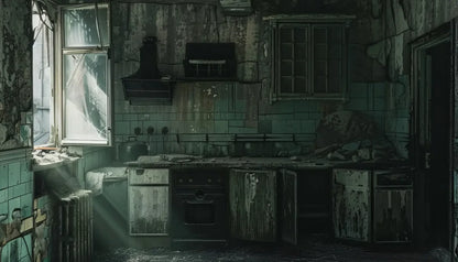 Creepy Decaying House Backdrop