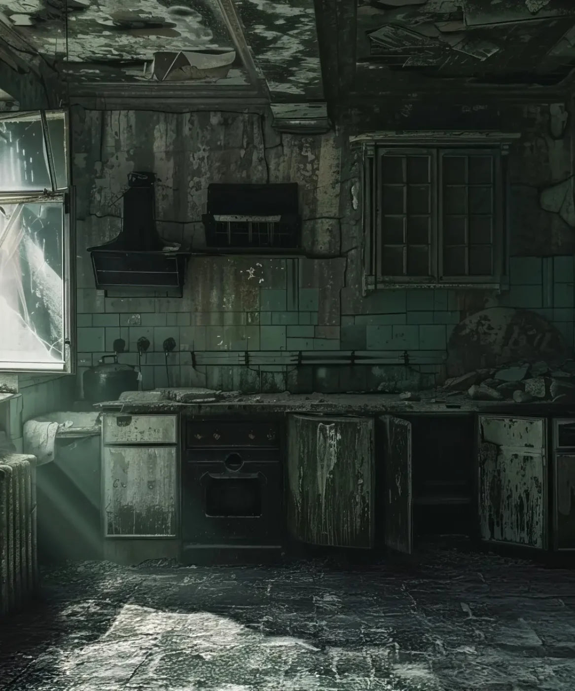Creepy Decaying House Backdrop