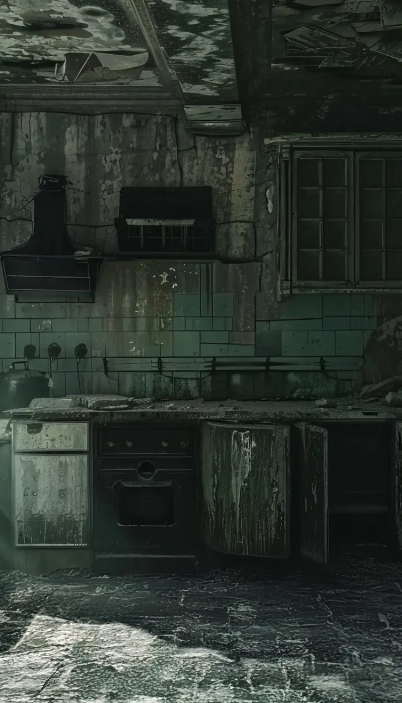 Creepy Decaying House Backdrop