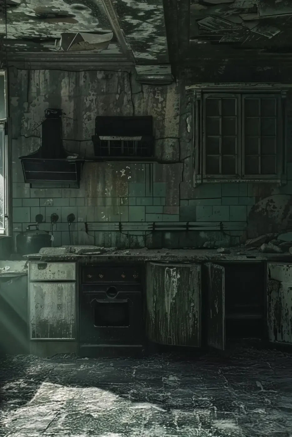 Creepy Decaying House Backdrop