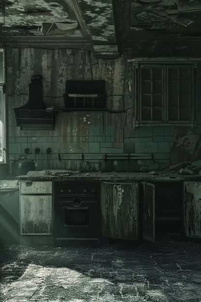 Creepy Decaying House Backdrop