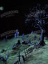 Creepy Tree In Graveyard 5’X6’8 Fleece (60 X 80 Inch) Backdrop