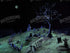 Creepy Tree In Graveyard 6’8X5’ Fleece (80 X 60 Inch) Backdrop
