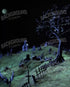 Creepy Tree In Graveyard 8’X10’ Fleece (96 X 120 Inch) Backdrop