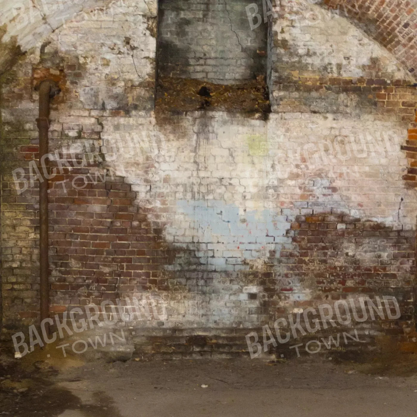 Creepy Tunnel 8X8 Fleece ( 96 X Inch ) Backdrop