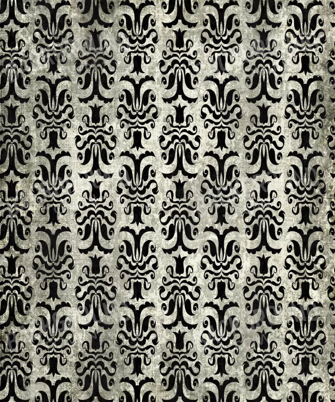 Black Damask Backdrop for Photography