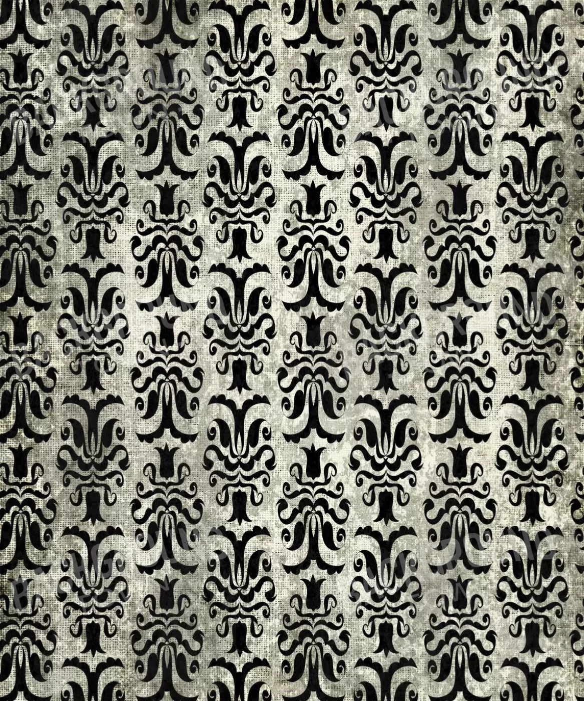 Black Damask Backdrop for Photography