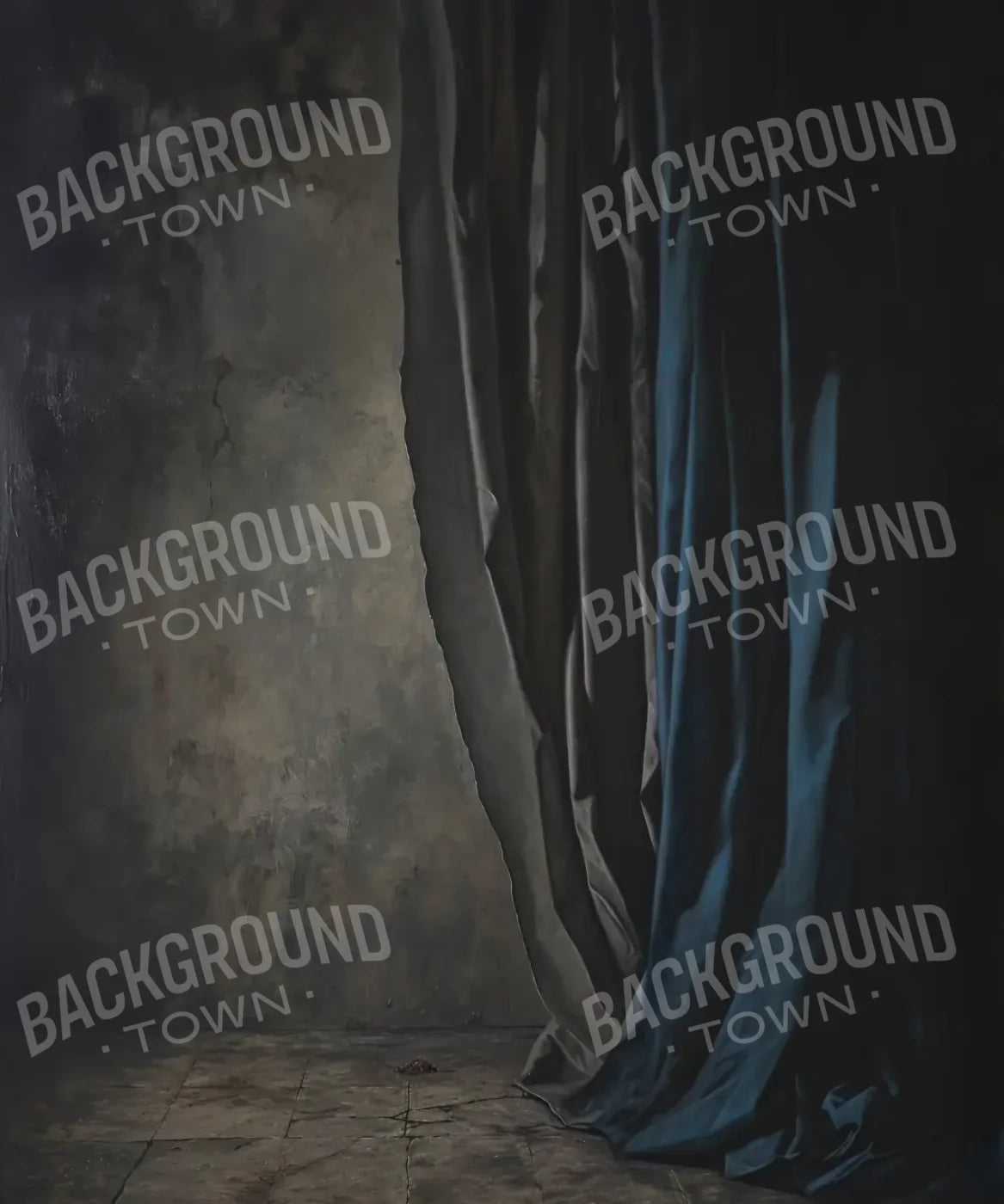 Curtained Wall Blue 10’x12’ UltraCloth (120 x 144 inch) Backdrop