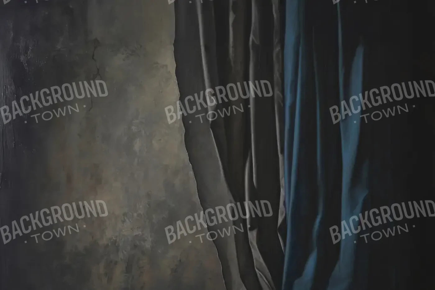 Curtained Wall Blue 12’x8’ UltraCloth (144 x 96 inch) Backdrop