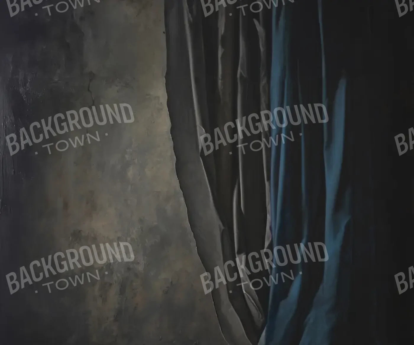 Curtained Wall Blue 5’x4’2 Fleece (60 x 50 inch) Backdrop