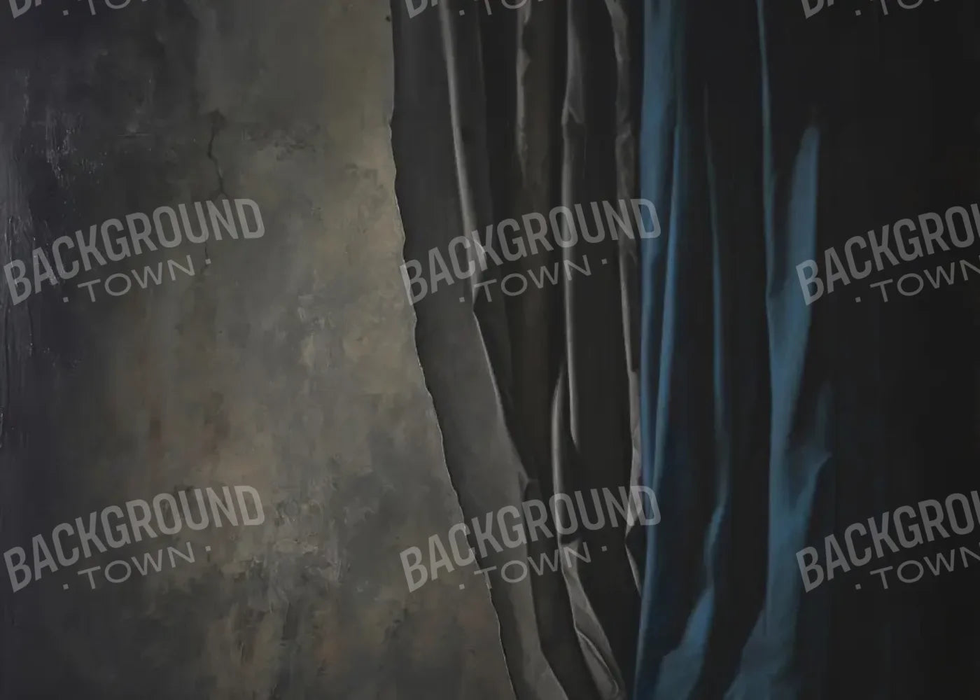 Curtained Wall Blue 7’x5’ UltraCloth (84 x 60 inch) Backdrop