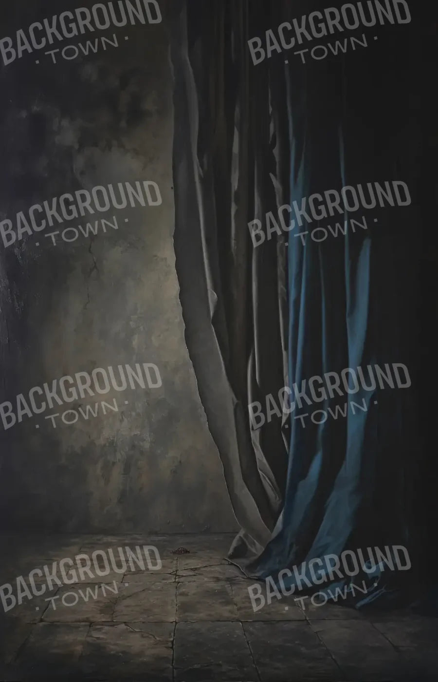 Curtained Wall Blue 9’x14’ UltraCloth (108 x 168 inch) Backdrop
