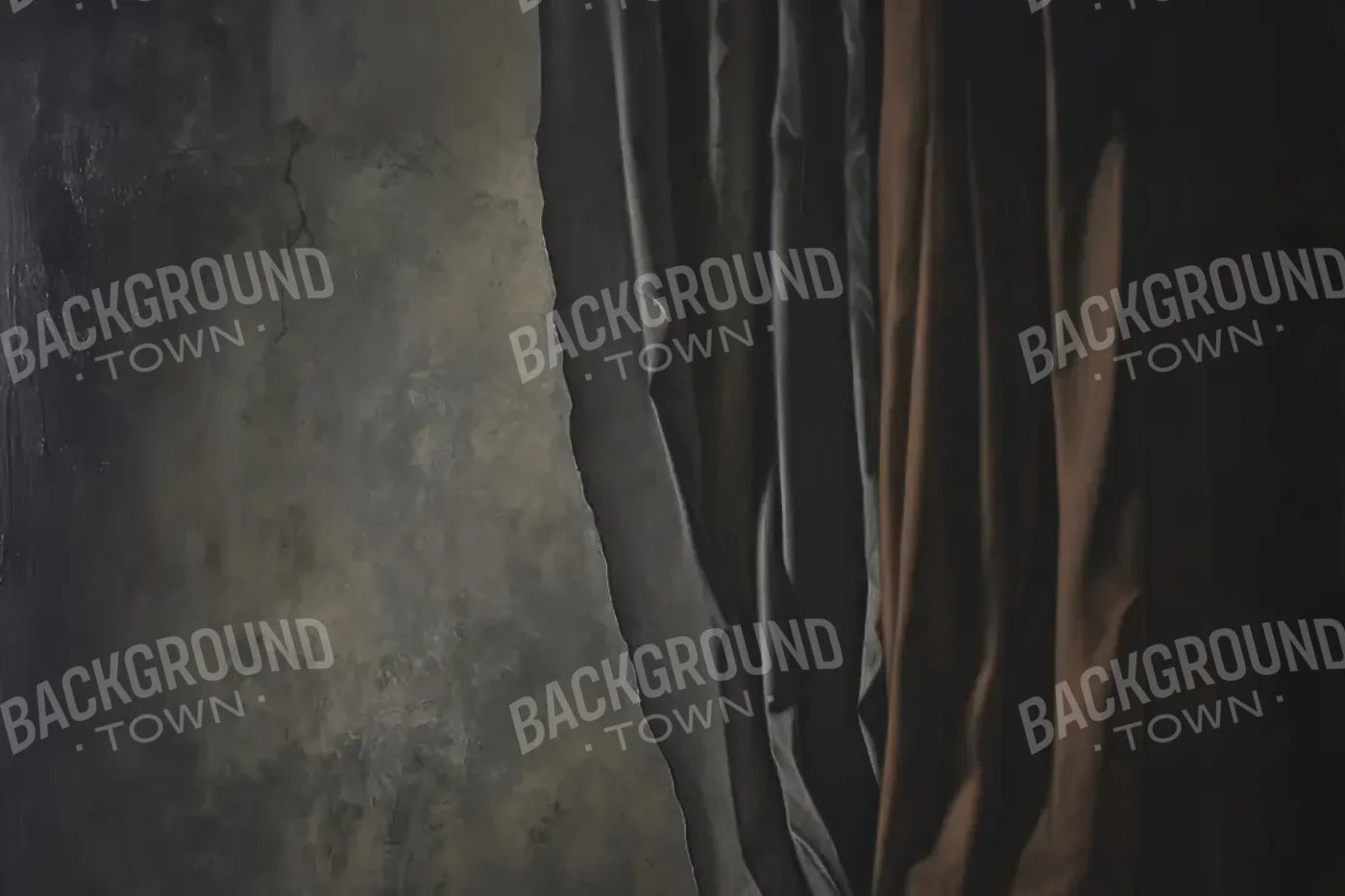 Curtained Wall Brown 12’x8’ UltraCloth (144 x 96 inch) Backdrop