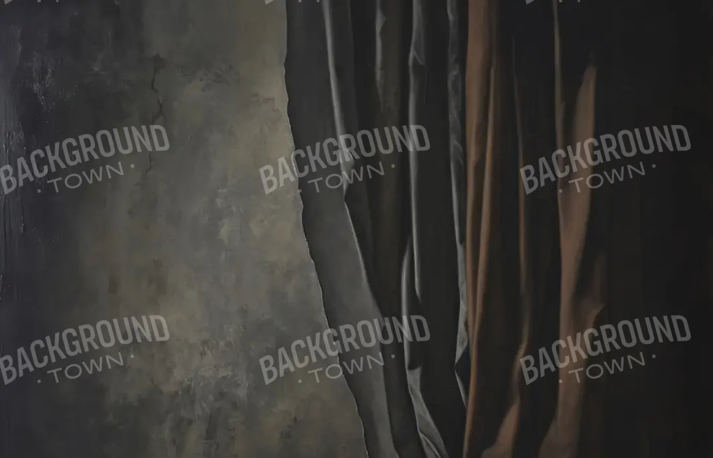 Curtained Wall Brown 14’x9’ UltraCloth (168 x 108 inch) Backdrop