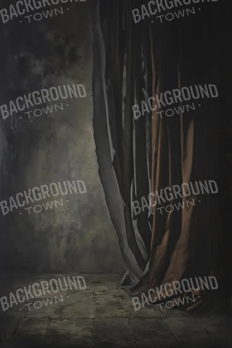 Curtained Wall Brown 8’x12’ UltraCloth (96 x 144 inch) Backdrop