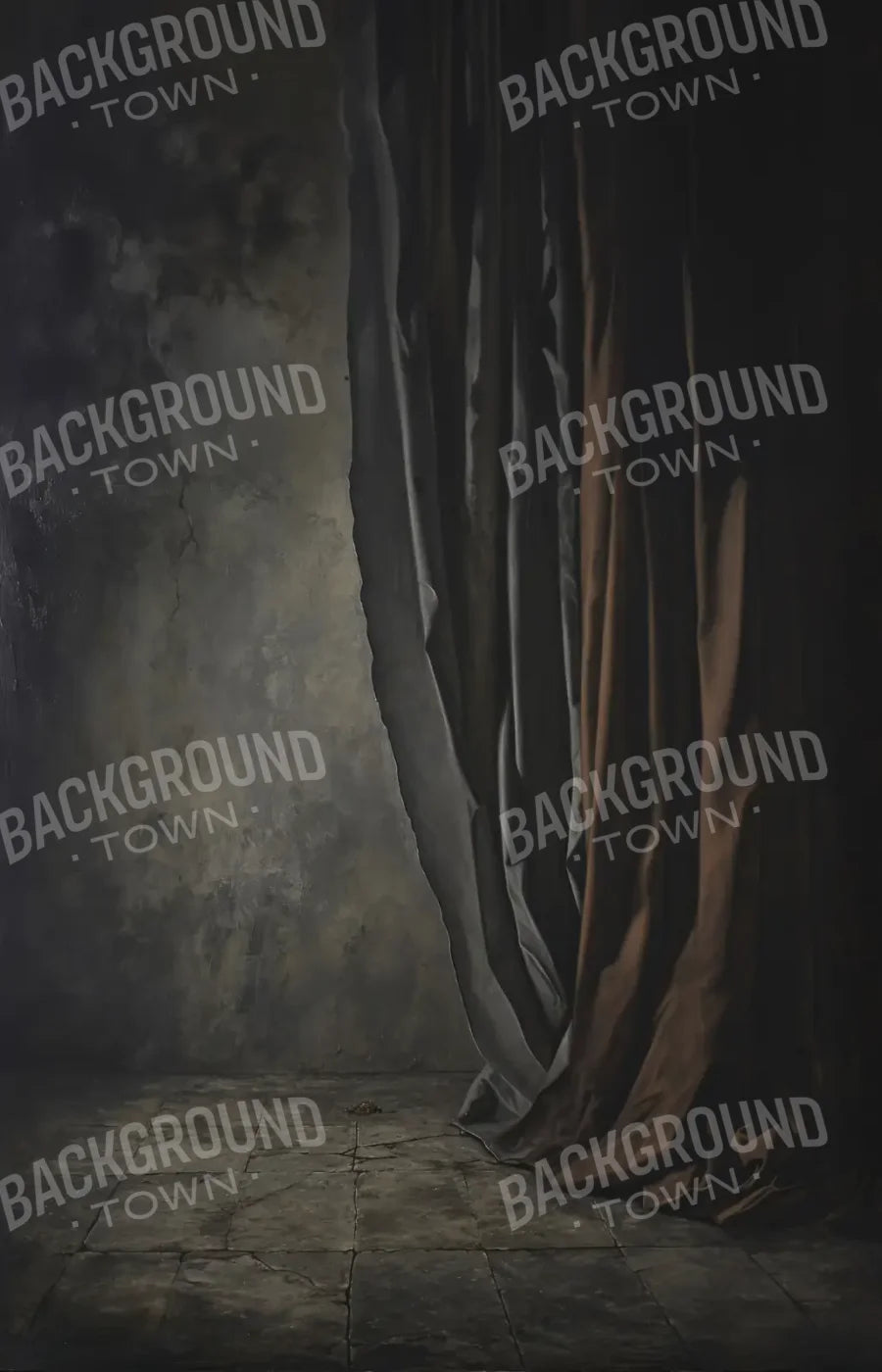 Curtained Wall Brown 9’x14’ UltraCloth (108 x 168 inch) Backdrop