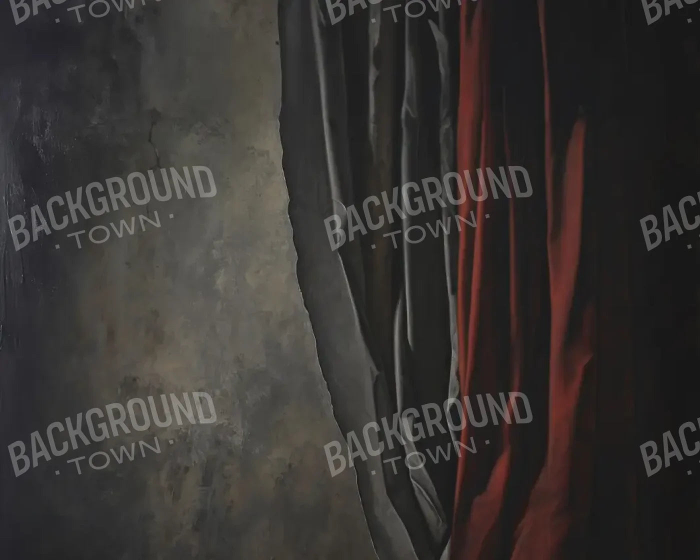 Curtained Wall Red 10’x8’ Fleece (120 x 96 inch) Backdrop
