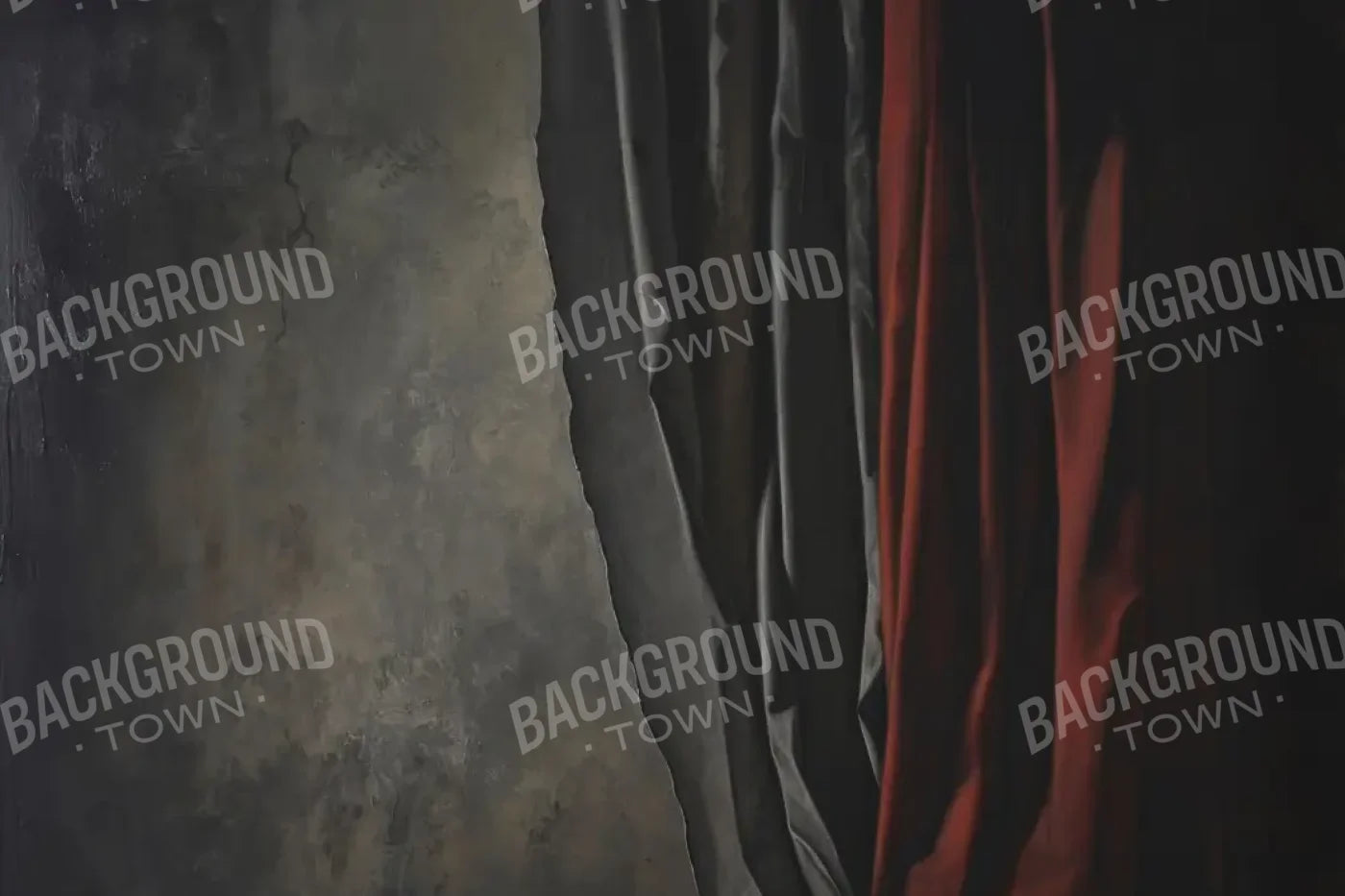 Curtained Wall Red 12’x8’ UltraCloth (144 x 96 inch) Backdrop