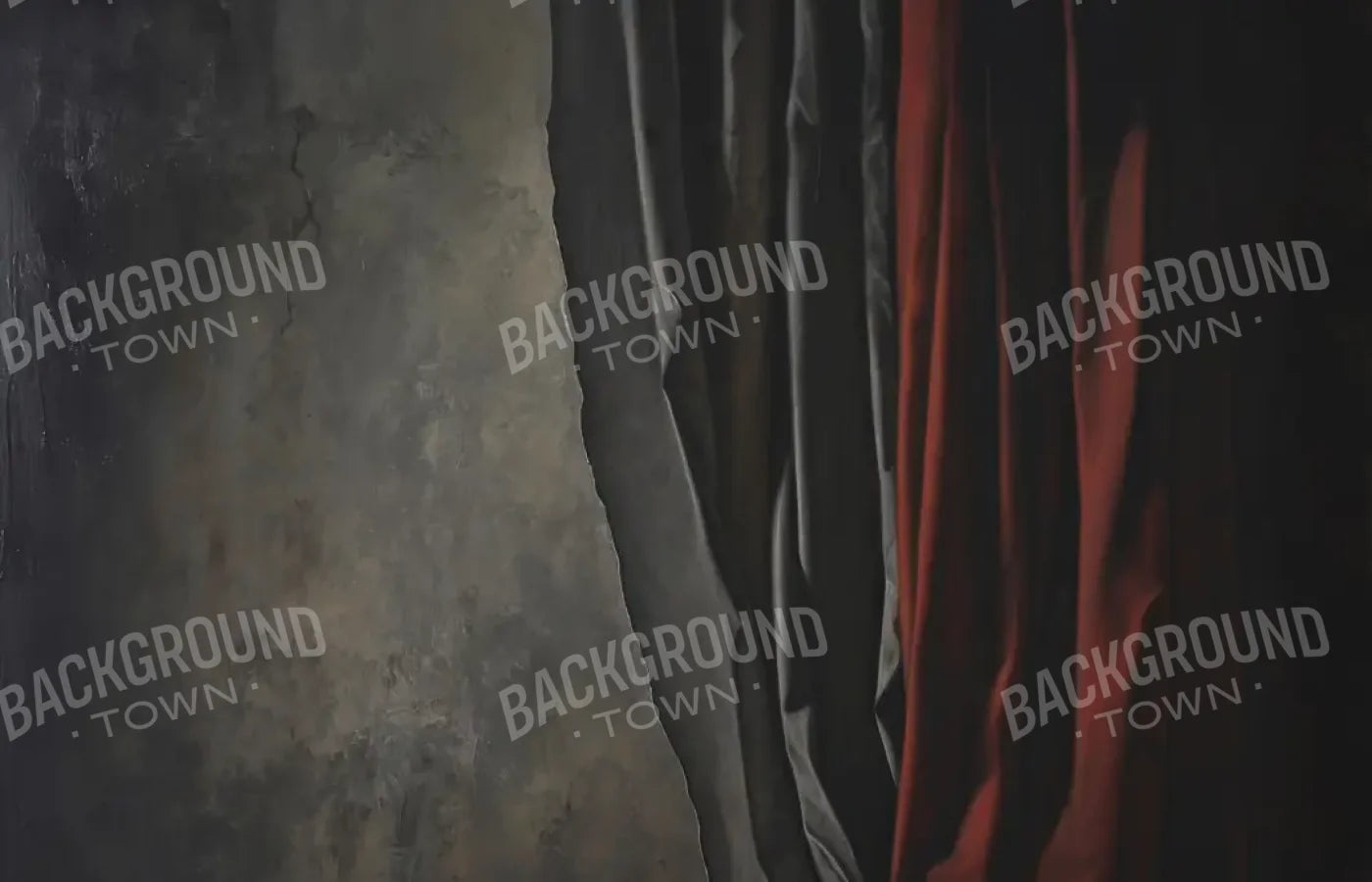Curtained Wall Red 14’x9’ UltraCloth (168 x 108 inch) Backdrop