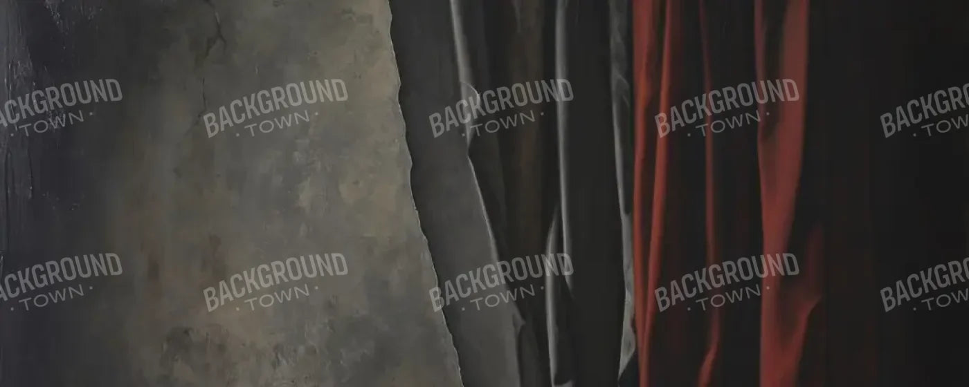 Curtained Wall Red 20’x8’ UltraCloth (240 x 96 inch) Backdrop