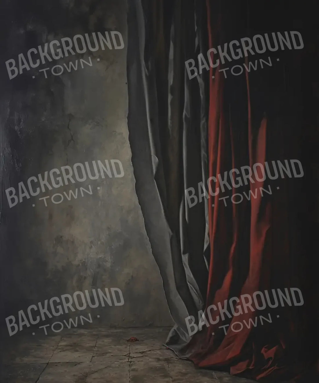 Black Red Backdrop for Photography