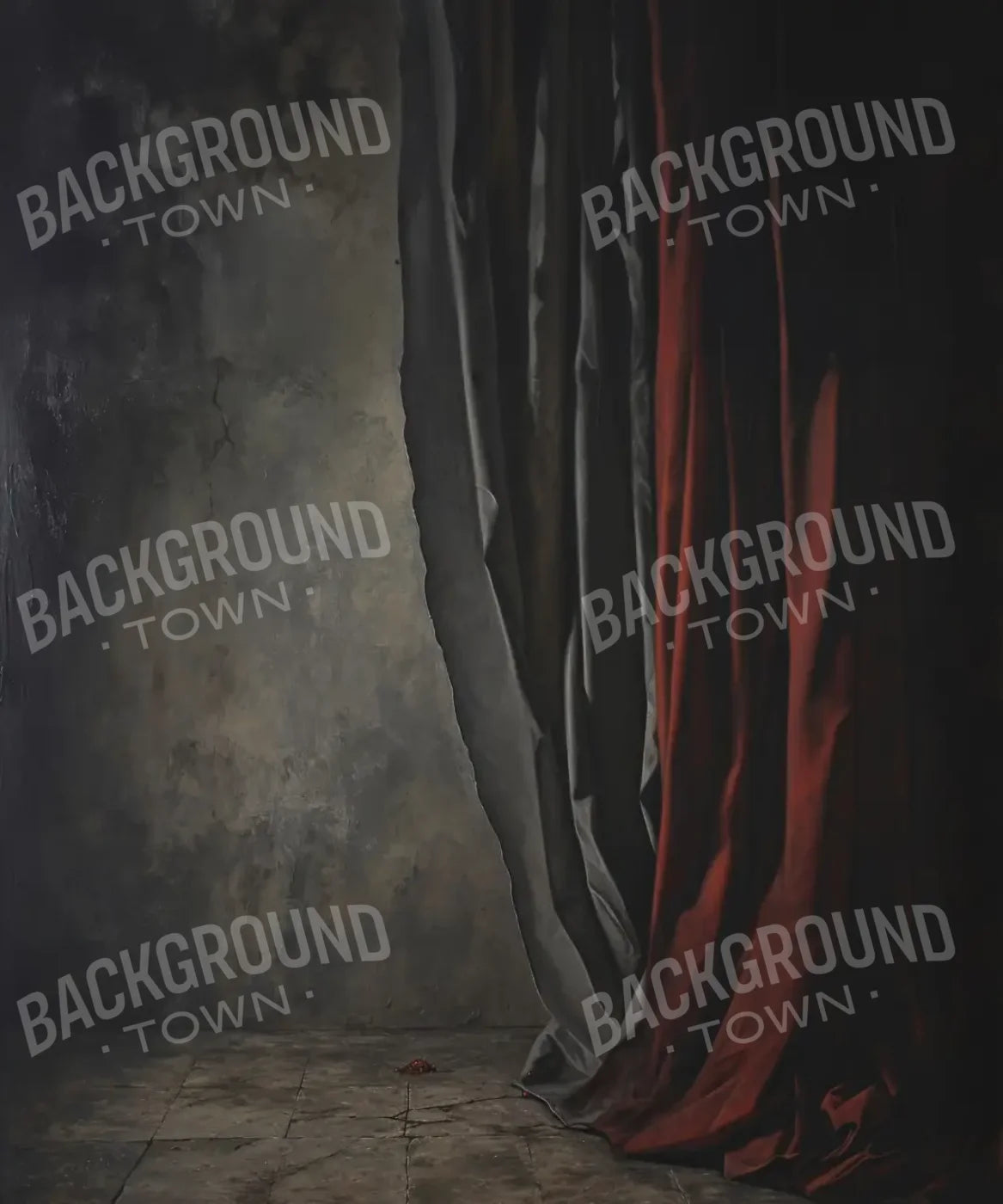 Black Red  Backdrop for Photography