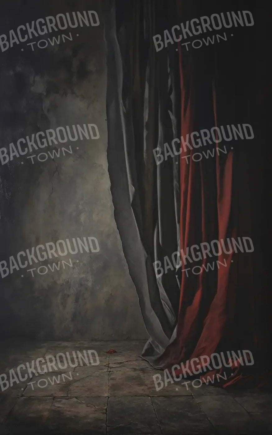Curtained Wall Red 5’x8’ UltraCloth (60 x 96 inch) Backdrop