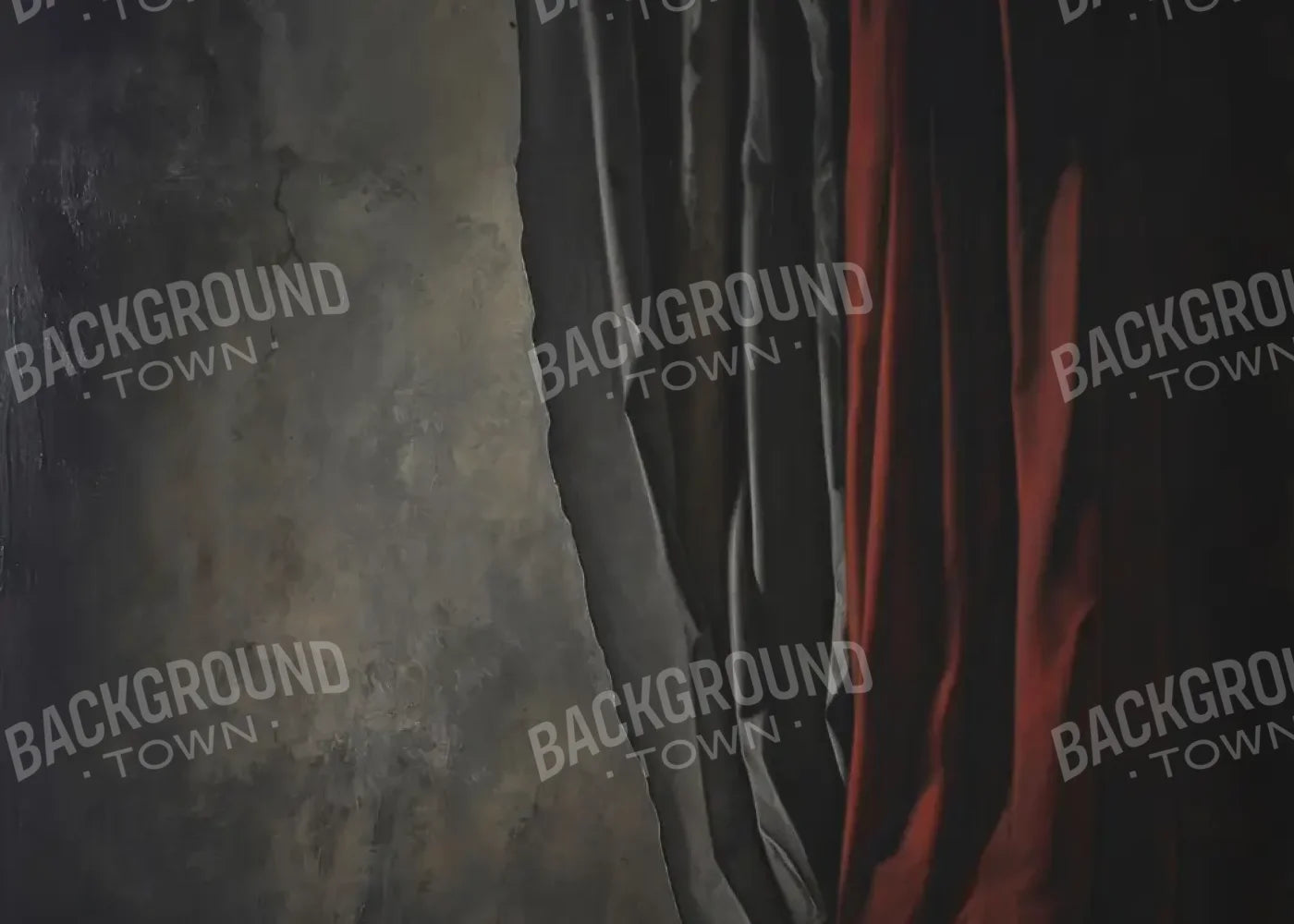 Curtained Wall Red 7’x5’ UltraCloth (84 x 60 inch) Backdrop