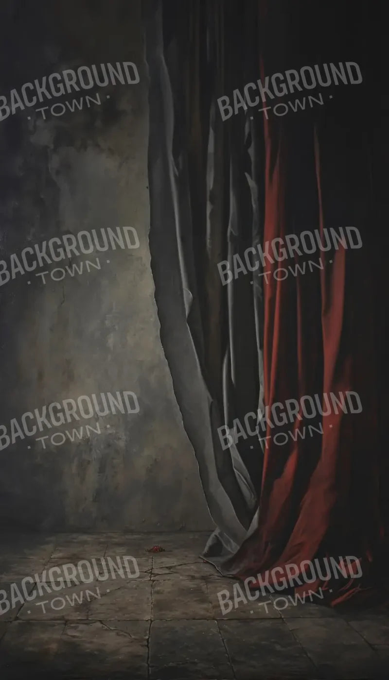 Curtained Wall Red 8’x14’ UltraCloth (96 x 168 inch) Backdrop