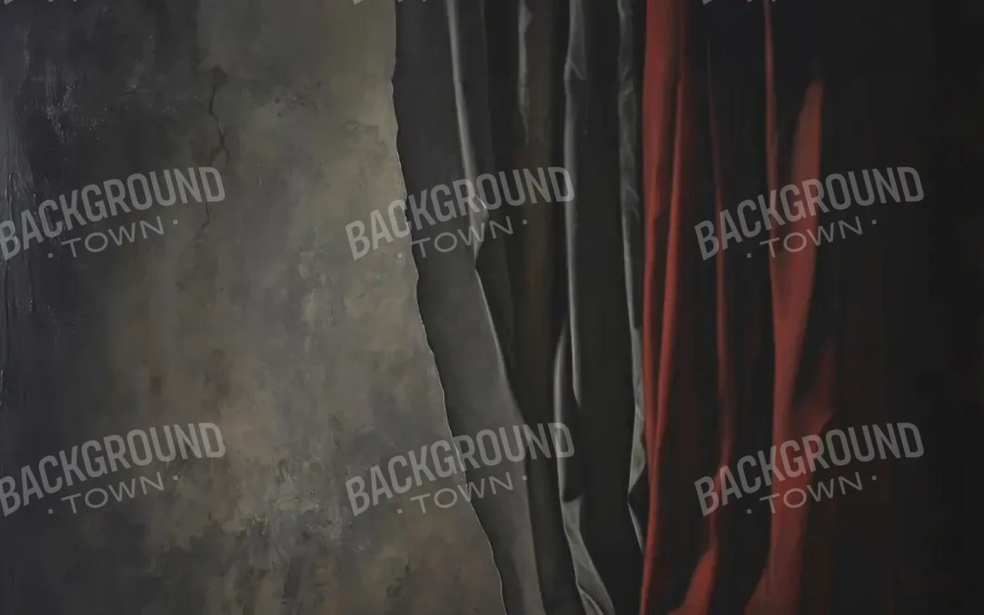 Curtained Wall Red 8’x5’ UltraCloth (96 x 60 inch) Backdrop