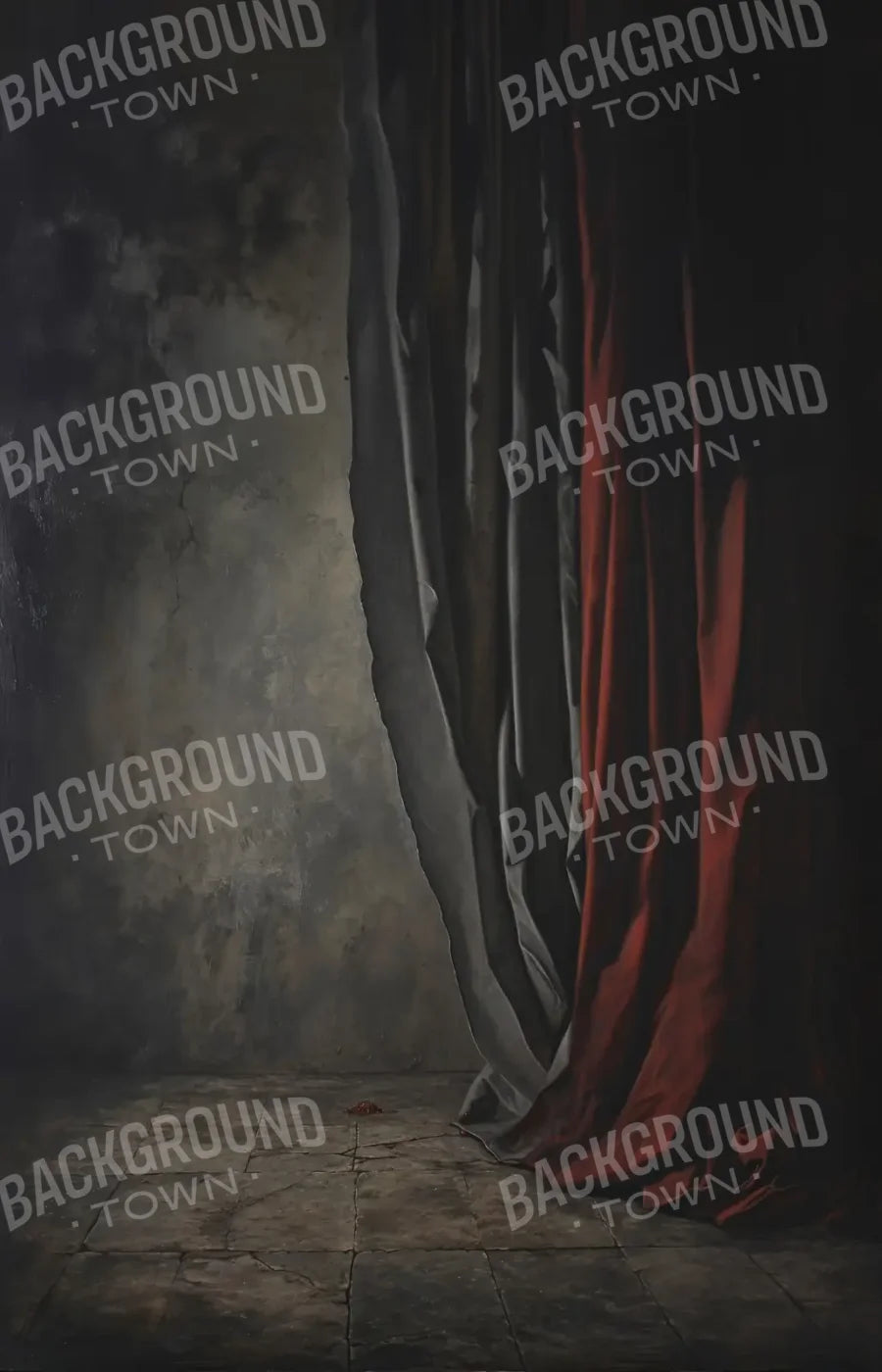 Curtained Wall Red 9’x14’ UltraCloth (108 x 168 inch) Backdrop
