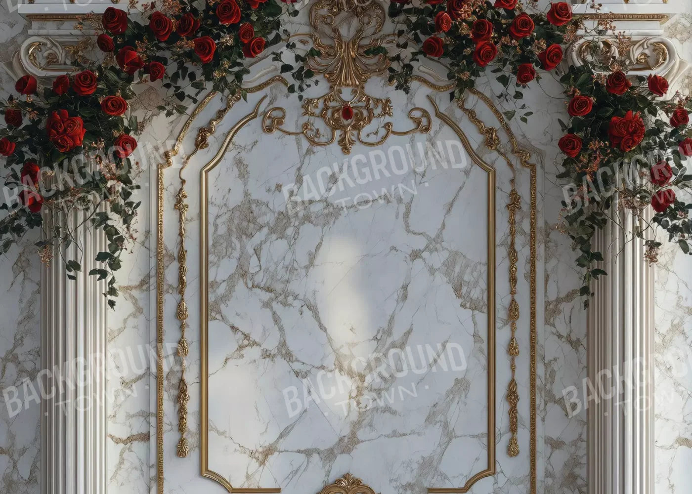 Curved Rose Arch 7’X5’ Ultracloth (84 X 60 Inch) Backdrop