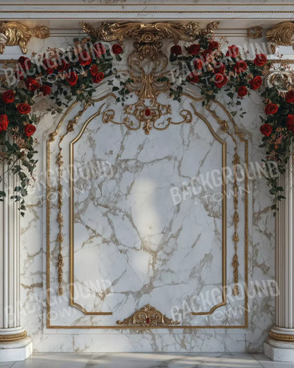 Curved Rose Arch 8’X10’ Fleece (96 X 120 Inch) Backdrop